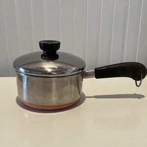 Revere Ware Copper Bottom 1 Quart Stainless Steel Saucepan with Lid